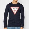 Guess longsleeve koszulka na długi rękaw męska granatowa